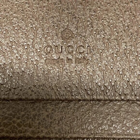 Auth GUCCI Ophidia 523155 Dark Brown Beige Multi PVC Leather Bifold Wallet - Picture 9 of 11